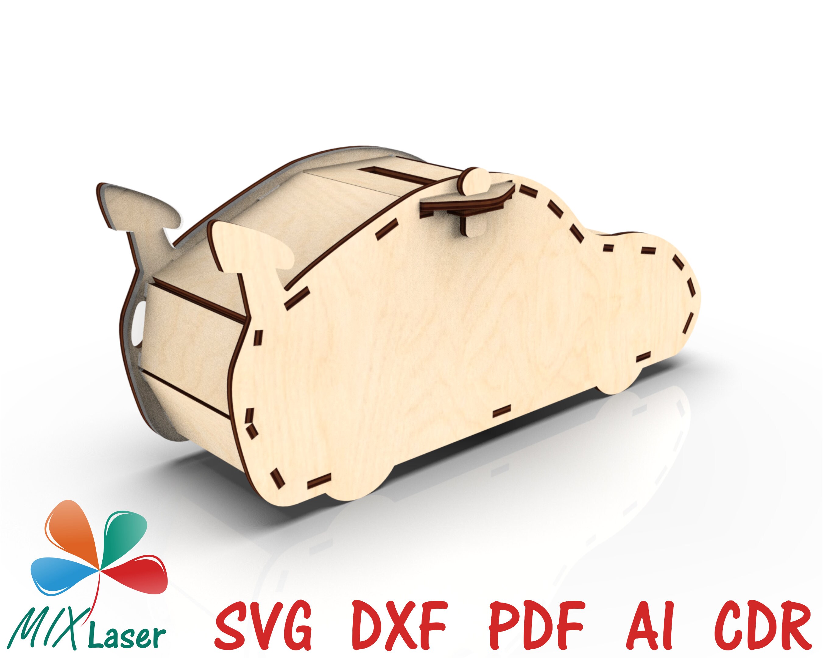 Car Piggy Bank Svg Wooden Piggy Bank Laser Cut Files Cash Etsy