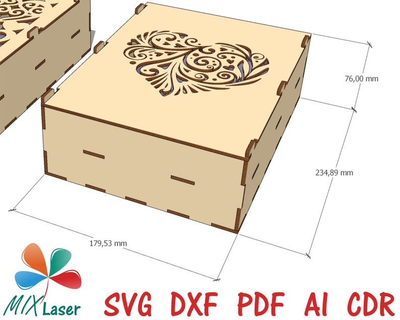 Laser Files Wine Glass Gift Box / Champagne Glass Box. Wine Etsy