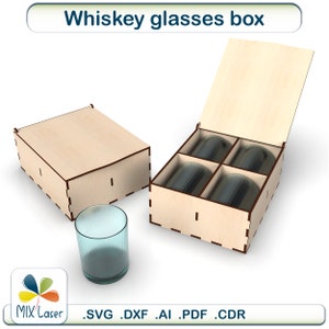 Boîte à lunettes. Conception de vecteur CNC DXF SVG découpé au laser.