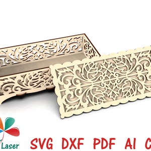 Schmuckschatulle. Laserschnittdateien, SVG-Schneidedateien, DXF-CNC-Schnittdateien.