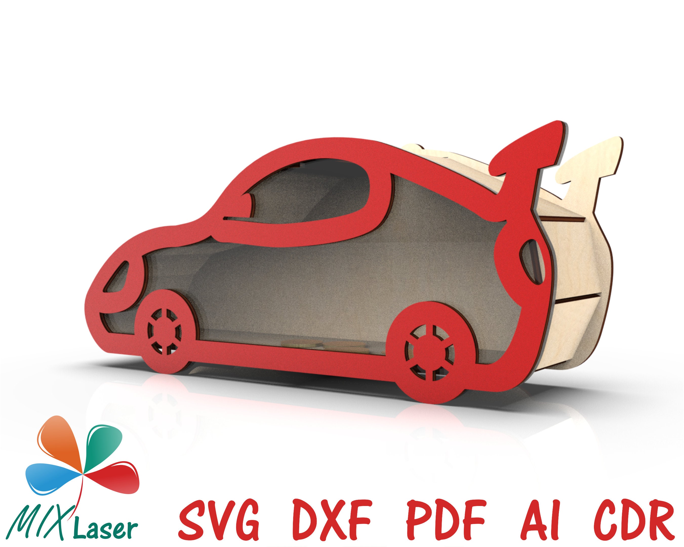 Car Piggy Bank Svg Wooden Piggy Bank Laser Cut Files Cash Etsy