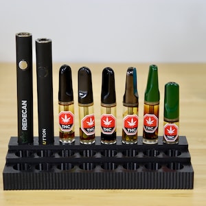 Vape Cartridge and Pen Storage, 510 Cartridge Vape Dab Oil Pen Organizer, Anti Clog Stand, Stash Box  Stash Box