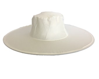 White Pop Up Sun Hat