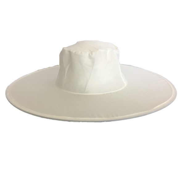 White Pop Up Sun Hat