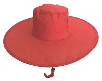 Red Pop Up Sun Hat