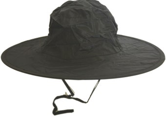 Black Foldable Pop Up Rain Hat