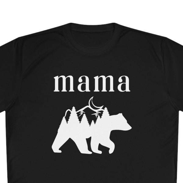 Women's Mama Bear Long Sleeve Shirt - Crewneck Sweatshirt With Elbow Patches