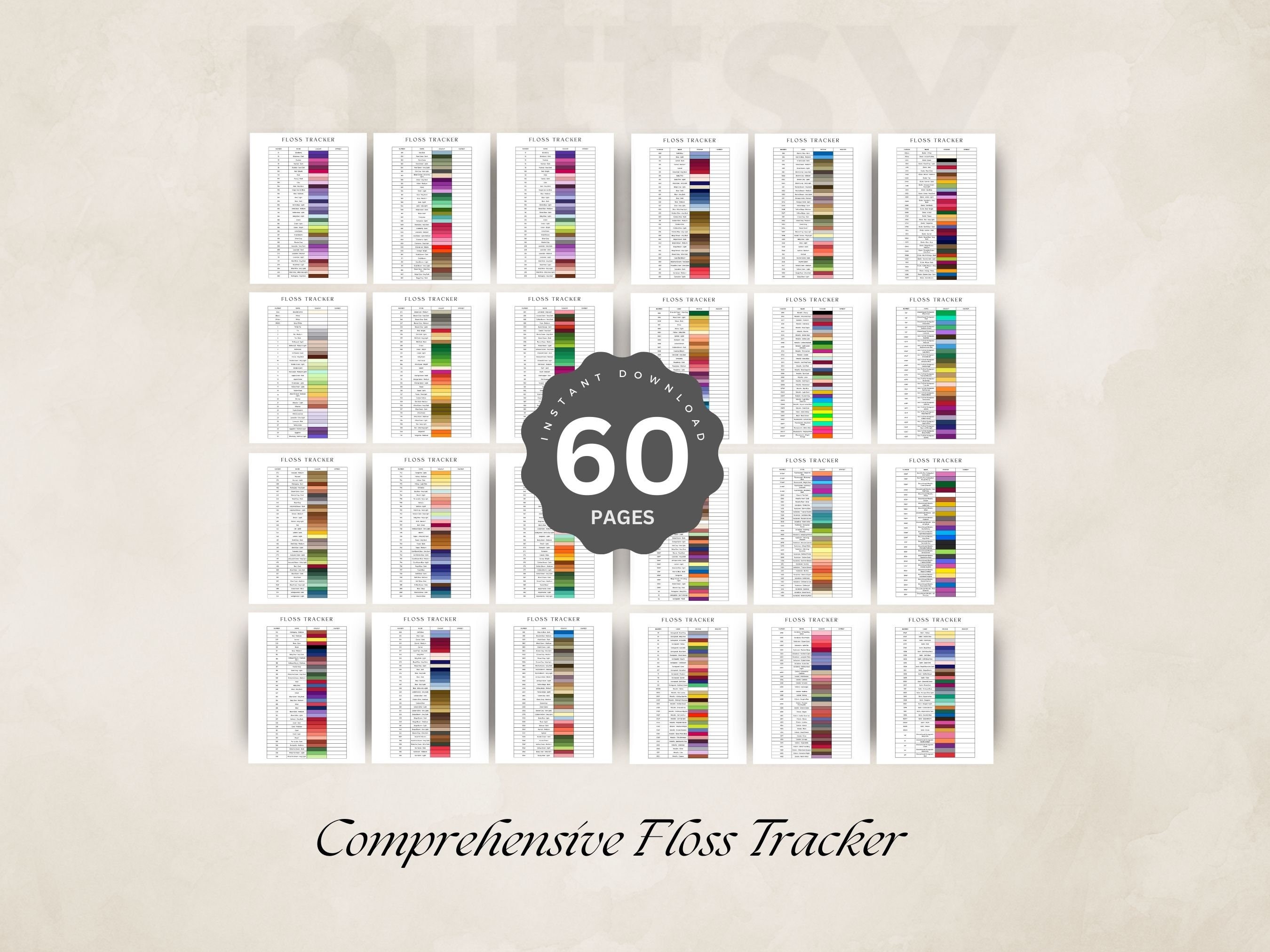 Cross Stitch Planner, Printable, Canva Template, Digital Planner