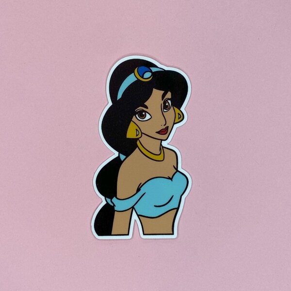 Jasmine Sticker | Aladdin Sticker | Waterproof Vinyl Sticker