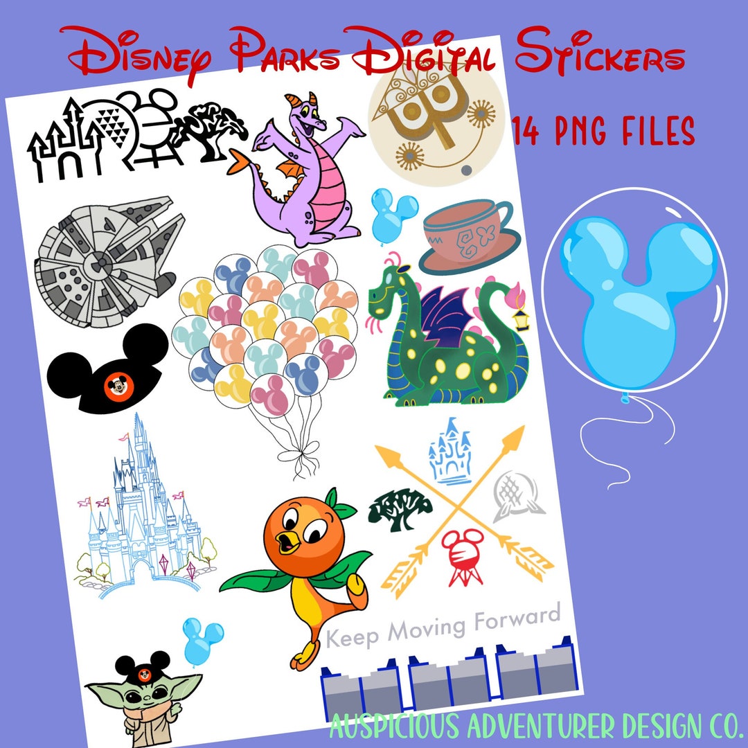 Disney Travel stickers - Trip planning to Disneyland - 38 PNG –  DigitallyWild