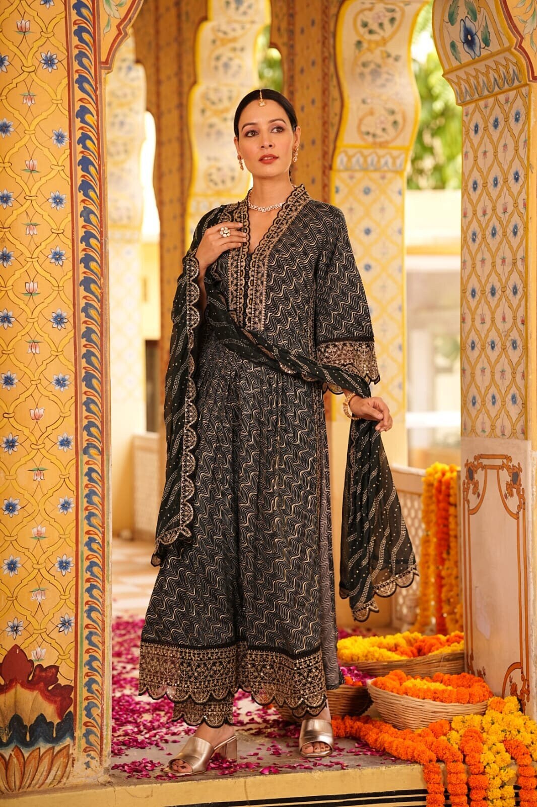 Silk punjabi top dress patterns