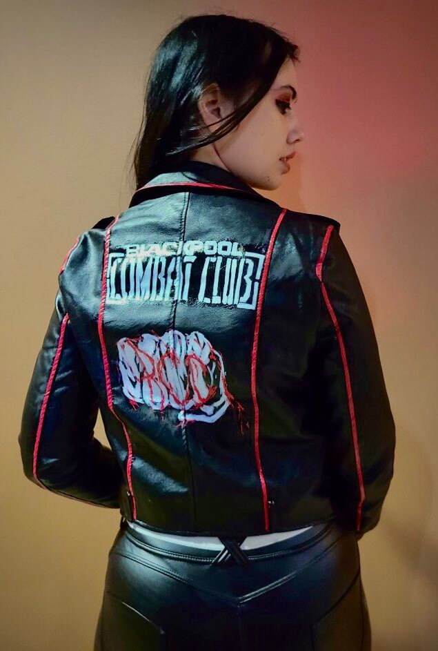Custom Prowrestling Leather Paint Jacket Etsy