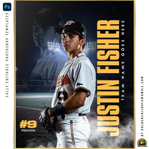 Photoshop-Baseball-Poster-Vorlagen, Sportfotografie-Vorlage, PSD-Hintergrund, Größenänderung für Senioren-Nachtbanner, Spiegelung Baseball,