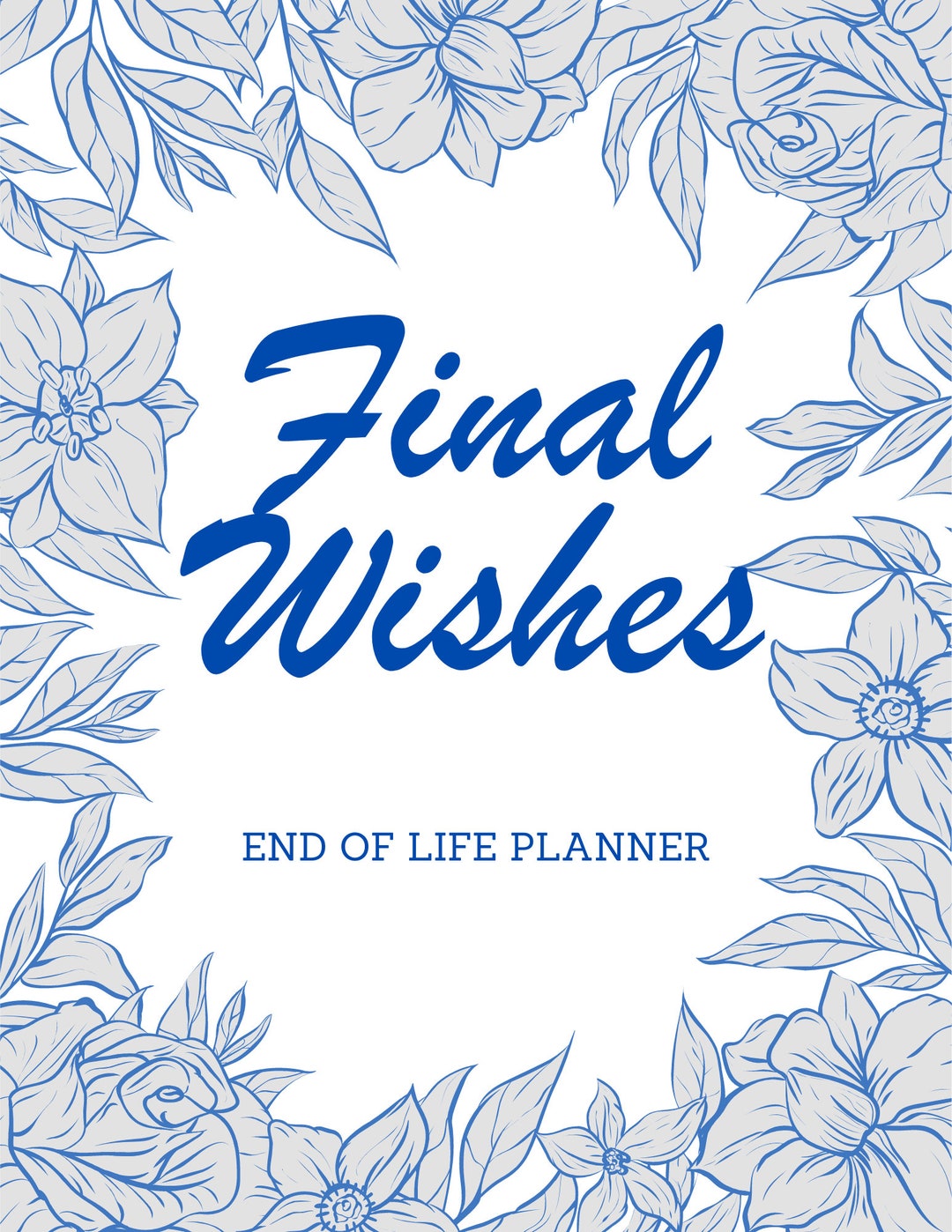 Final Wishes Planner Funeral Planner End of Life Planner Etsy