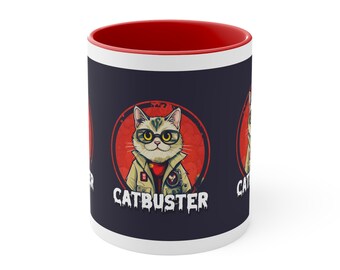 Catbuster Accent Coffee Mug, 11oz