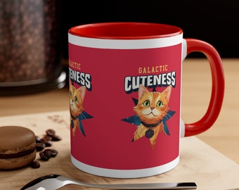 Galactic Cuteness Accent Coffee Mug, 11oz