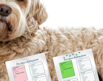 Pet Sitter Checklist, Information for Pet Sitter, Pet Sitter Info