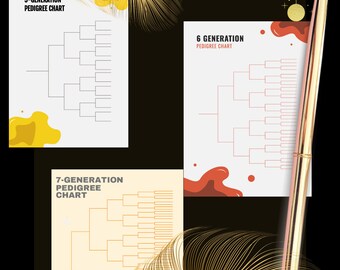 Pedigree Templates, Dog Breeder Pedigree Forms, Genealogy Forms, Family Tree Forms