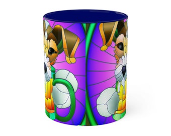 Colorful Wire Fox Terrier Mugs, 11oz