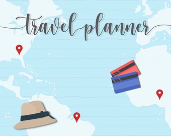 Smartphone Travel Planner, Digital Travel Planner, Trip Planner, Hyperlinked Travel Planner