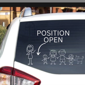 Positie open, autosticker, moederleven, ouderleven, grappige autosticker, auto-accessoires, autodecor, Cricut SVG, SVG, sticker familieauto, Cricut