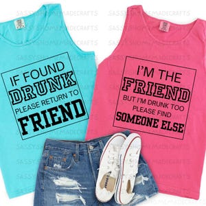 Indien dronken aangetroffen, retourneer dan naar een vriend(in), shirtontwerp vriend, SVG, Cricut SVG, sublimatie, drinkshirts, shirt beste vriend