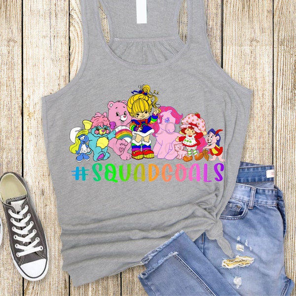 Squadgoals 80s Sublimation Transfer, 80s Cartoon, 80s Cartoon Sublimation Transfer, Ready Press Sublimation Transfer, Classic Cartoons,