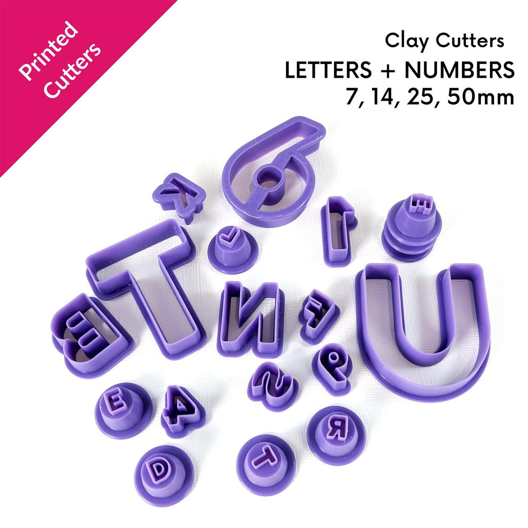 Letter + Number Cutters, Alphabet Charms, Number Charms, Four Sizes ...