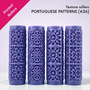 Portuguese Patterns Texture Rollers, azulejos, Iberian, Mediterranean tile, physical rollers [#26]