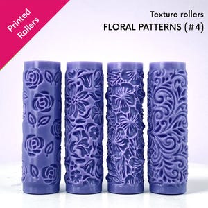 Floral Texture Rollers, Flowers, Roses, Botanical, Scrolls [#4]