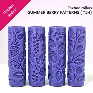 Minirullar med sommarbärstextur, sommarfrukter, jordgubb, blåbär, hallon, vinbär, fysiska rullar 2,4" och 4" [#54]