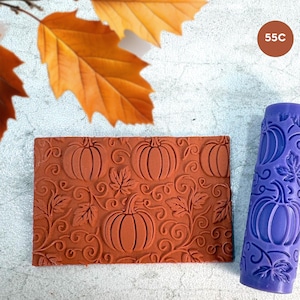 Rodillos texturizados de otoño: hojas, setas, calabazas, bellotas, rodillos de 2,4", 4", 6", 7", 8" [#55]