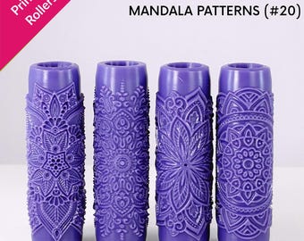 Mandala Texture Rollers, ornamental, Indian, physical rollers [#20]