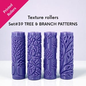 Texture Mini Rollers, Trees and branches textures, physical rollers, Set#39
