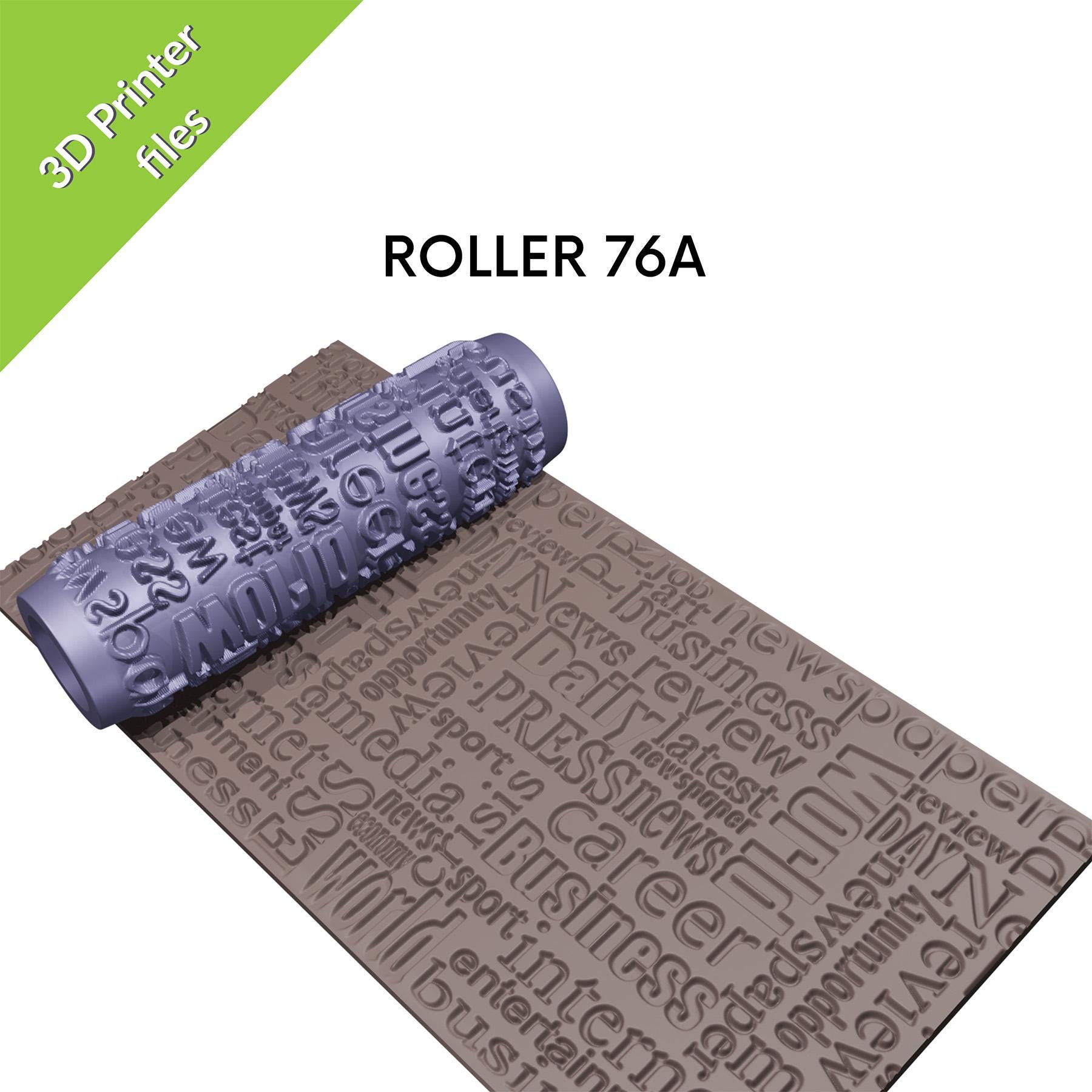 Roller Lettering Typography Texture Rollers for Clay, Newspaper, Alphabet, Letters ...