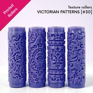 Victorian Texture Rollers, Neo-Gothic, Baroque, Romantic vintage, 19th-century ornamental, physical rollers [#30]