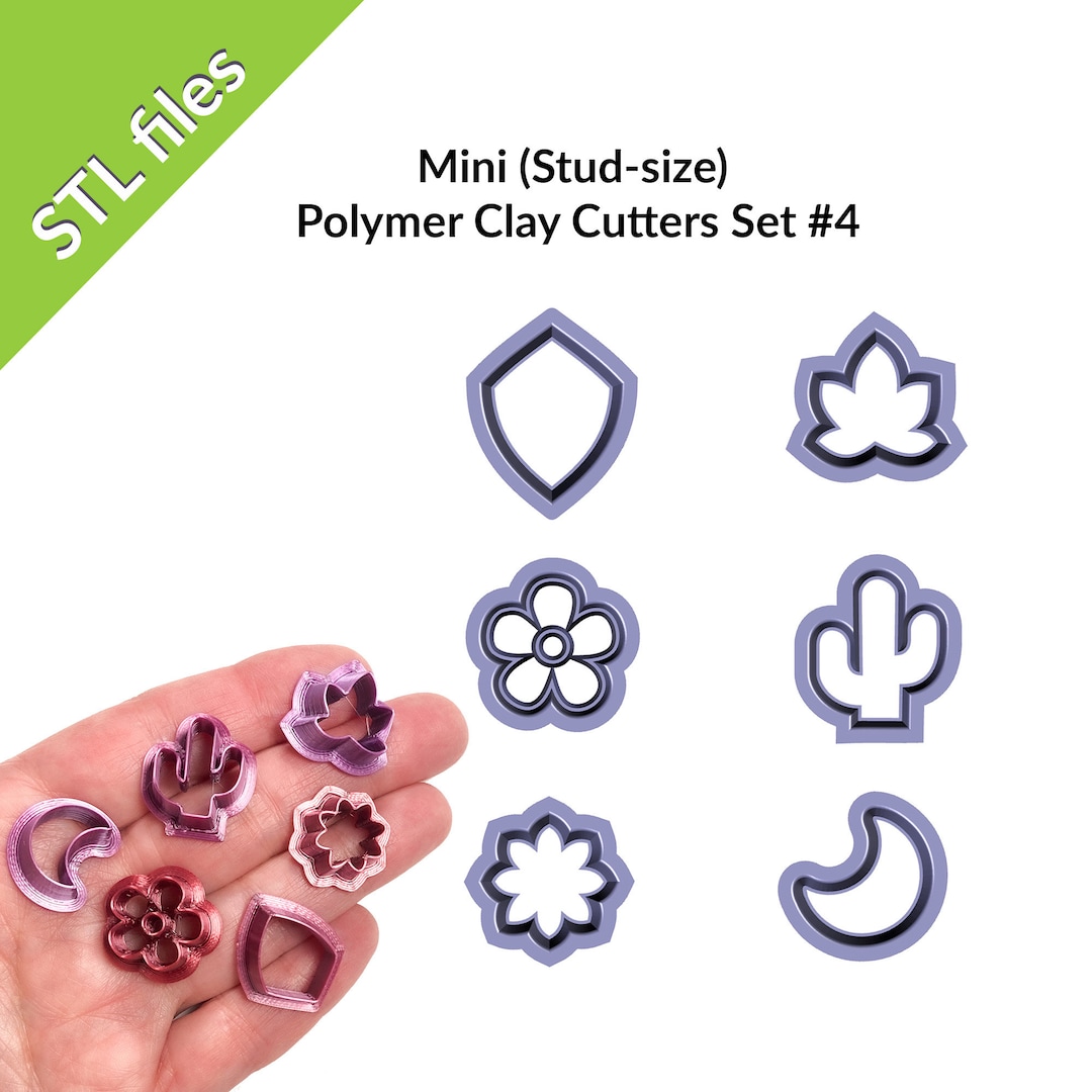 Mini Polymer Clay Cutters Six Shapes 0 6 15mm Perfect Etsy
