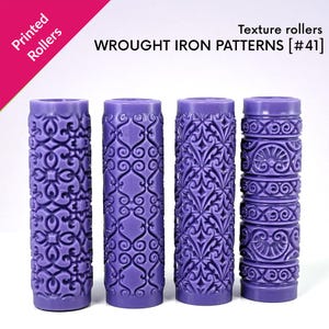 Rodillos de textura de hierro forjado, para cercas, portones, herrería, medievales, rodillos físicos de 2,4" y 4" [#41]