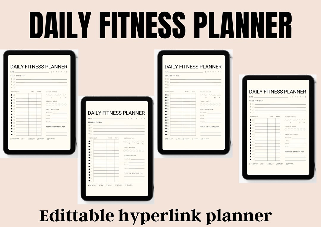 Fitness Tracker Weight Loss Tracker Workout Planner Fitness Journal