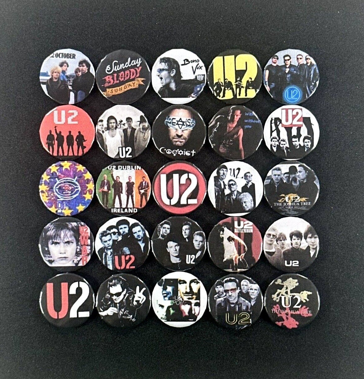 Emo and Pop Punk 1 Button Pin Set Screamo Alternative Rock (25 pins total)