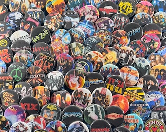 Button Pin Wholesale Lot, HUGE Lot of 50 Buttons Pins, Lot 80's