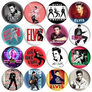 ELVIS PRESLEY Pinback Buttons 50's 60's 70's Music Classic Rock Oldies ...