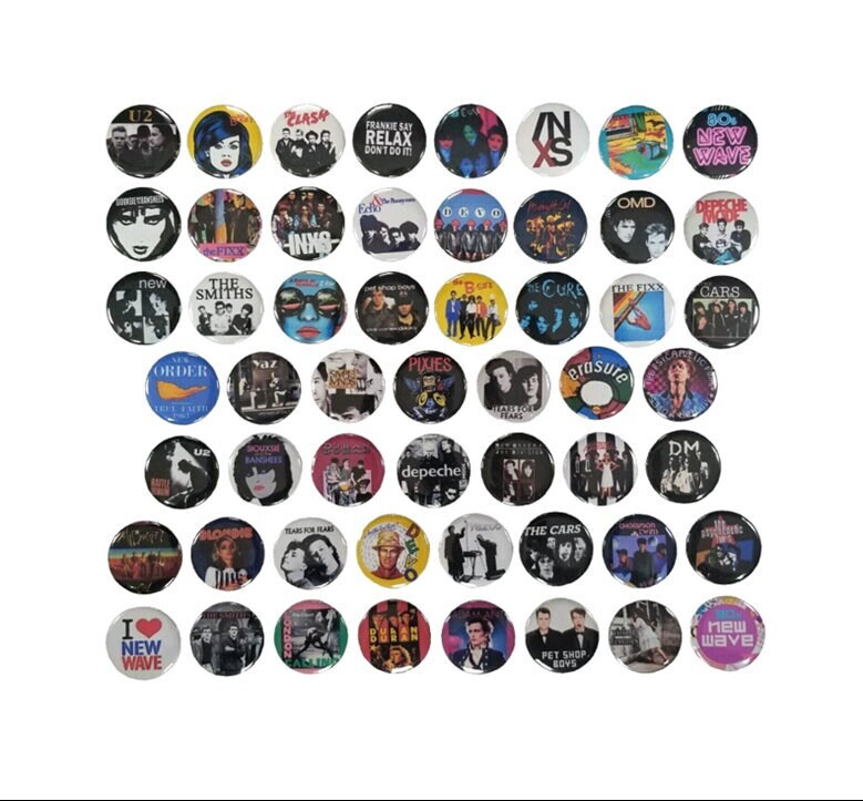 1.25 Classic Rock Band Logo Pin-Back Buttons