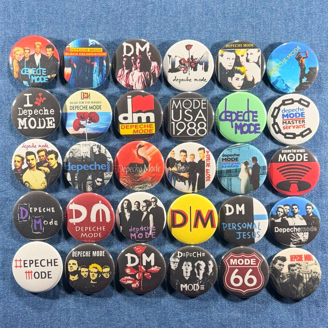 Depeche Mode Pinback Buttons Set of 30 Pins, 80s New Wave Synth Pop ...