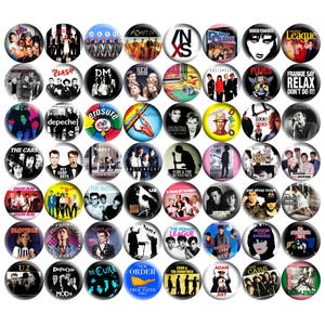 The Beatles Pinback Buttons, 60s-70s Classic Pop Rock Band Retro