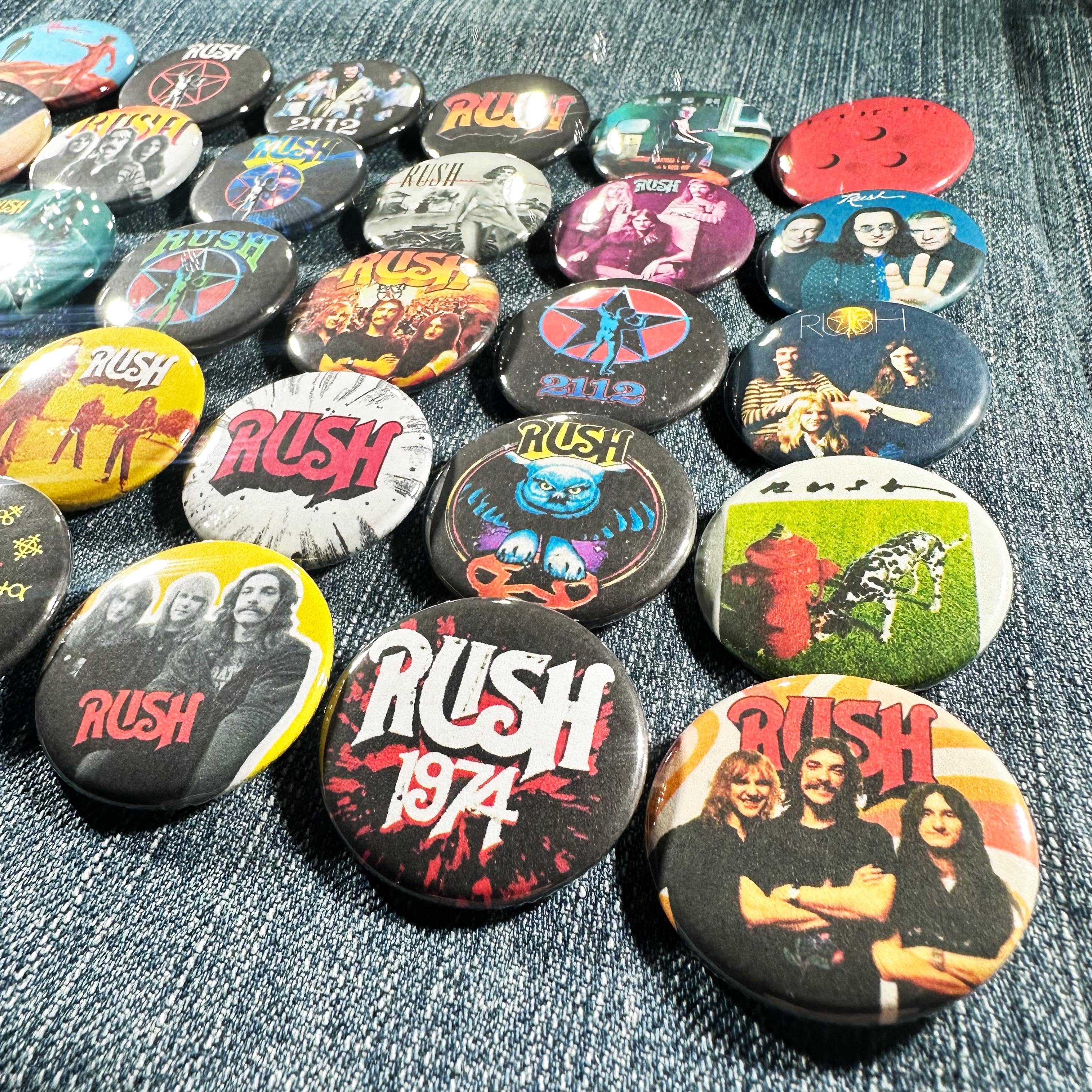 Rush Pinback Buttons Set of 30 Pins – 70s 80s Progressive Rock Band ...