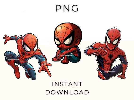 Archivo PNG Spiderman Bundle PNGs Popular Anime Character - Etsy España