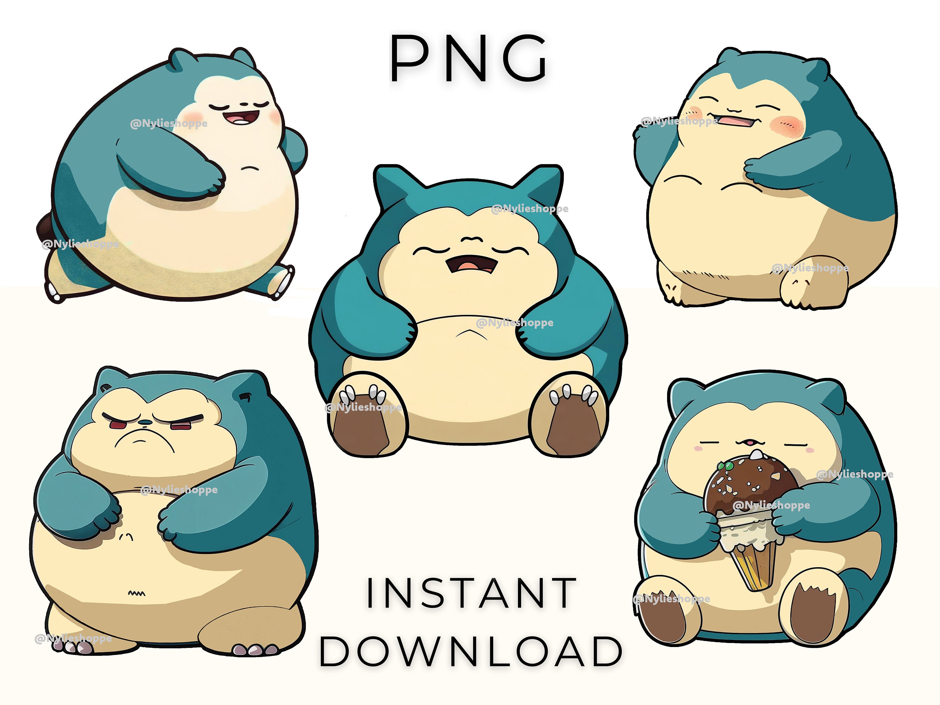 22 Pokemon Face Svg Big Bundle Pikachu Snorlax Clipart Cut 