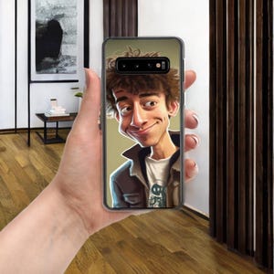 Samsung phone case caricatures from photos, illustration, personalized gift, Portrait, original gift, caricature drawing