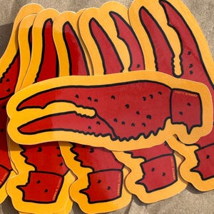 Crawfish Claw Sticker (Red)
